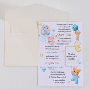 Invitatii botez Ursuleti 3 Invitatii botez Ursuleti
