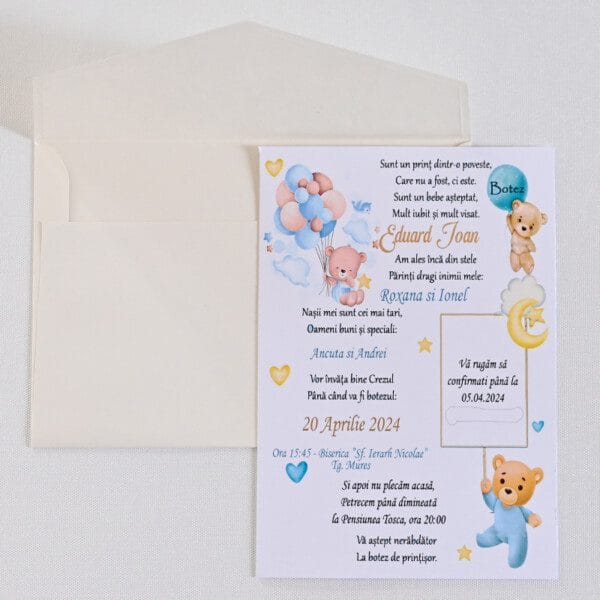 Invitatii botez Ursuleti 1 Invitatii botez Ursuleti