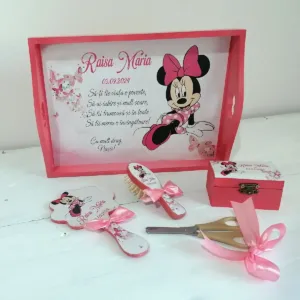 Set tavita mot fetita personalizat - 5 piese roz Minnie 1 set tavita mot fetita