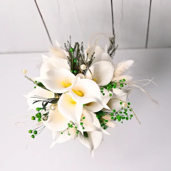 Buchet mireasa cu Cale albe 2 buchet flori Cale