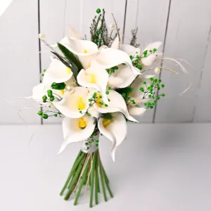 Buchet mireasa cu Cale albe 5 buchet flori Cale