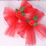 funda rosie pentru oglinzi masina nunta