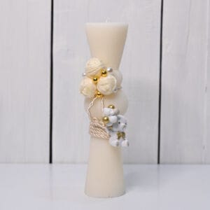 Lumanare Botez Ursulet si gheme de ata 4 lumanare botez