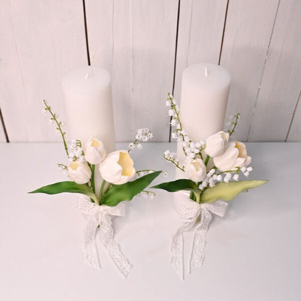 lumanari cununie cu lalele