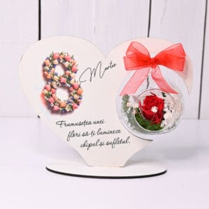 placheta inima cu mesaj